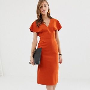 ASOS Cinnamon Midi Dress Size 4
